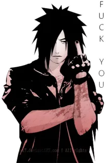 👎 FUCK YOU Stinkefinger, beleidigend, unhöflich, Beleidigung, Anime, Cartoon telegram sticker