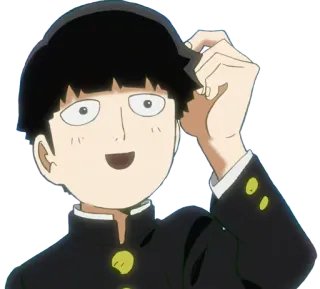 ❤ Shigeo Kageyama Mob Psycho 100 Anime, Mob Psycho 100, Shigeo Kageyama, Charakter, Porträt, Cartoon whatsapp sticker