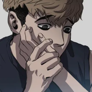 😍 Sangwoo Killing Stalking Anime, Manga, Killing Stalking, Sangwoo, Yoonbum, Terror, Psicológico telegram sticker