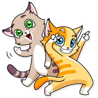 👋 chat, animaux, autocollant, dessin animé telegram sticker