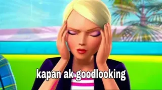 🧘‍♂ kapan ak goodlooking Meme, Dibujo animado, Frustración, Pregunta, Guapo/Guapa telegram sticker