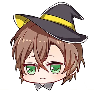 🙂 anime, halloween, witch, hat, chibi telegram sticker