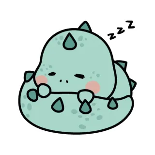 😴 zzz dinosaur, sleeping, cute, cartoon, animal, sleep telegram sticker