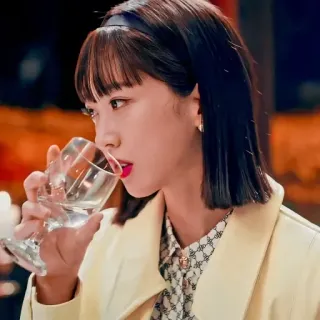 🔥 woman, drinking, wine, portrait, person telegram sticker