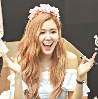 🕊 Rose ロゼ, Blackpink, Kpop, 歌手, 花冠, 女性, 有名人, 音楽 telegram sticker