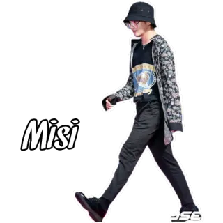 🐫 Misi persoon, lopen, hoed, bril, mode, stijl telegram sticker