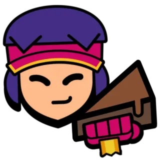 🍰 Shelly Brawl Stars shelly, brawl stars, cake, desert, video game telegram sticker