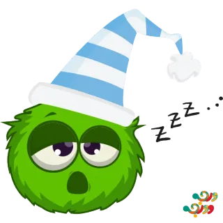 😴 ZZZ dormir, cansado, zzz, dibujos animados, verde, dormilón, noche whatsapp sticker