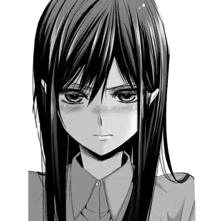 😠 Anime, Manga, Fille, Personnage, Sérieux whatsapp sticker