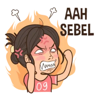😡 AAH
SEBEL enojado, molesto, frustrado, dibujos animados, chica whatsapp sticker