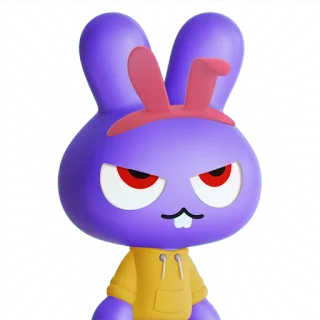 🐰 coelho, desenho animado, animal, fofo, personagem telegram sticker