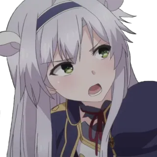 😒 anime, ragazza, personaggio, espressione, carino telegram sticker