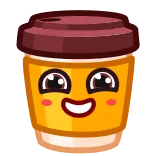 ☺️ 커피, 귀여운, 카와이, 음료, 마실 것, 만화 telegram sticker