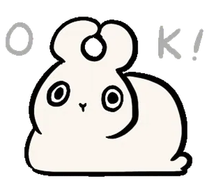 🐰 OK! królik, słodki, zwierzę, ok telegram sticker