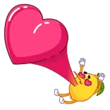 ❤️ heart, mango, love, fruit, cartoon, valentines telegram sticker
