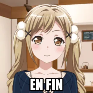 😒 EN FIN Anime, Mädchen, Ausdruck, Charakter, Französisch whatsapp sticker