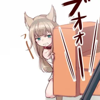 🧸 オオオ Anime, Orecchie da cane, Ragazza, Manga, Giapponese whatsapp sticker