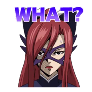 😏 WHAT? аниме, выражение, вопрос, в замешательстве telegram sticker