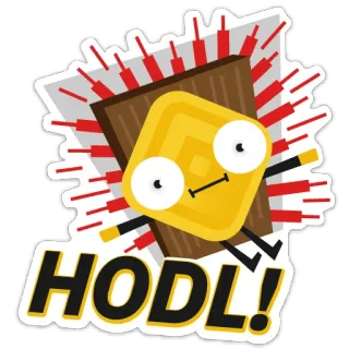 😳 HODL! crypto, cryptocurrency, hodl, finance, investment, trading telegram sticker