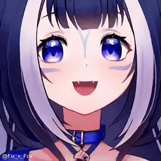😉 @Fix_x_Fox アニメ, Vtuber, 女の子, デジタルアート, 漫画 telegram sticker