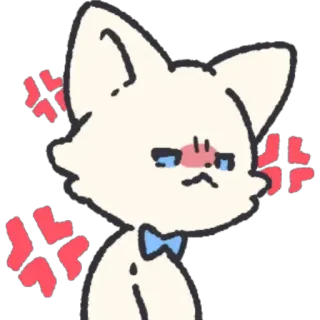 🤬 marah, kucing, imut, hewan peliharaan, hewan, ilustrasi, stiker telegram sticker
