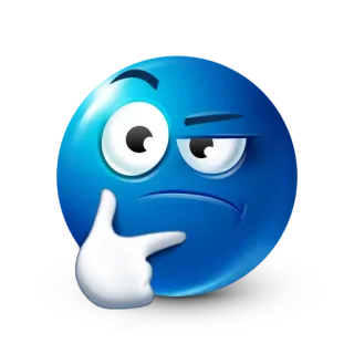 🤔 pensando, emoji, ponderando, contemplativo, pregunta, duda whatsapp sticker