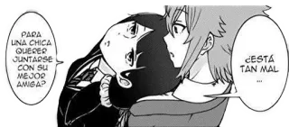 ❓ PARA UNA CHICA QUERER JUNTARSE CON SU MEJOR AMIGA? ¿ESTÁ TAN MAL ... Anime, Mangá, Amizade, Conversa telegram sticker