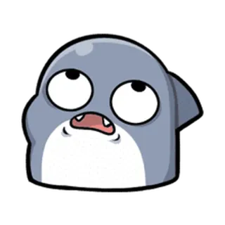😭 상어, 만화, 귀여운, 동물, 해양 생물 telegram sticker