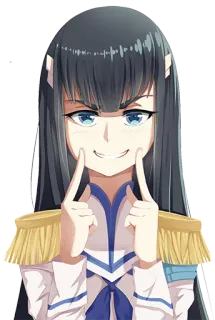 😝 Satsuki Kiryuin Kill la Kill anime, girl, character, satsuki kiryuin, kill la kill, anime girl telegram sticker