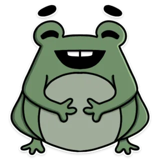 😆 grenouille, dessin animé, joyeux, animal, mignon telegram sticker