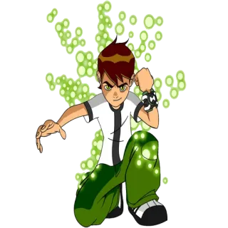 😀 Ben Tennyson Ben 10 Бен 10, Мультфильм, Анимация, Супергерой, Пришелец, Омнитрикс telegram sticker