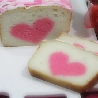 💕 food, dessert, heart, pink, bread, love, heart bread, valentine telegram sticker