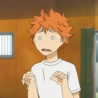 🏐 Shoyo Hinata Haikyuu!! anime, haikyuu, shoyo hinata, character, cartoon, funny face telegram sticker