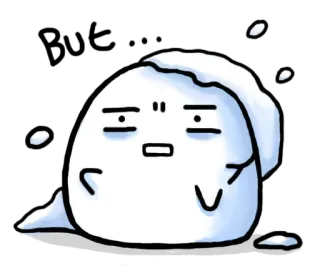 ⛄ 블롭, 눈, 귀여운, 만화, 스티커 whatsapp sticker