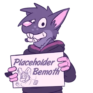 🐀 Placeholder Bemoth phim hoạt hình, động vật, nhãn dán, văn bản giữ chỗ, bemoth, chữ telegram sticker