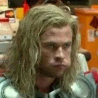 😒 Thor supereroe, Marvel, Avengers, Chris Hemsworth telegram sticker