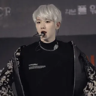🕯 A-COLD-WALL* person, male, kpop, singer, fashion, microphone, idol, performance telegram sticker