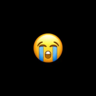 🐺 emoji, crying, sad, emotion, tears, face telegram sticker