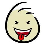 😝 อีโมจิ, สไมลีย์, หน้า, การ์ตูน, ลิ้น telegram sticker