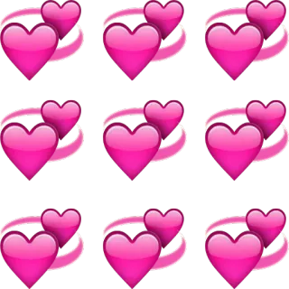 💞 corazones, amor, emoji, rosa, relación, san valentín whatsapp sticker