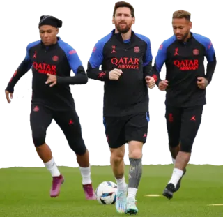 3️⃣ Lionel Messi QATAR AIRWAYS football, football, sport, athlètes, Lionel Messi, Neymar, Mbappé telegram sticker