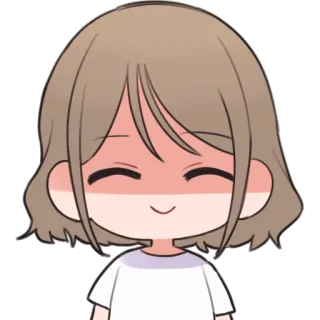 ☺️ Аниме, Мультфильм, Чиби, Персонаж, Милый, Девушка telegram sticker