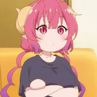 😕 Ilulu Miss Kobayashi's Dragon Maid Anime, Drache, Süß, Manga, Chibi telegram sticker