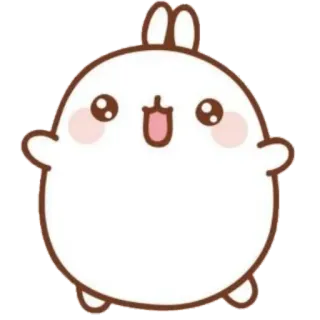 ☁️ Molang モラン, ピウピウ, うさぎ, かわいい, 可愛い, ウサギ telegram sticker