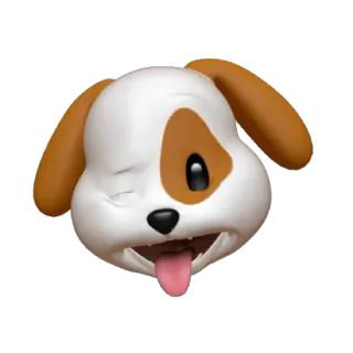🐶 cane, emoji, animale, carino, divertente, felice whatsapp sticker