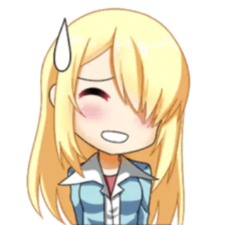 😅 Anime, Cartoon, Sticker, Blond, Süß whatsapp sticker