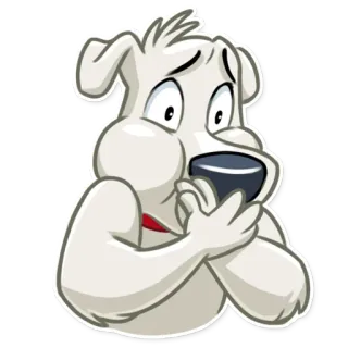 🤢 chó, hoạt hình, lo lắng, bồn chồn, dễ thương, nhãn dán, động vật telegram sticker