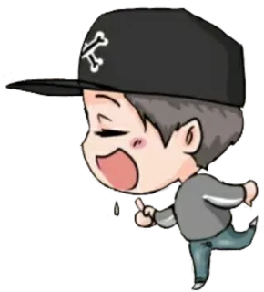 😜 Kartun, Karakter, Jari tengah, Ofensif, Ilustrasi, Stiker telegram sticker