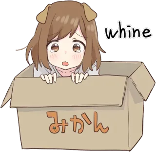 😢 whine
みかん Anime, Lindo, Orejas de perro, Caja, Kawaii telegram sticker