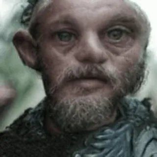 😐 Ivar the Boneless Vikings Ivar the Boneless, Vikings, historical figure, Ragnar Lothbrok's sons, warrior, historical drama, character, TV series telegram sticker